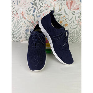 Cole Haan Zerogrand Navy Knit Sneakers Women’s Size 9.5B Lightweight Comfort